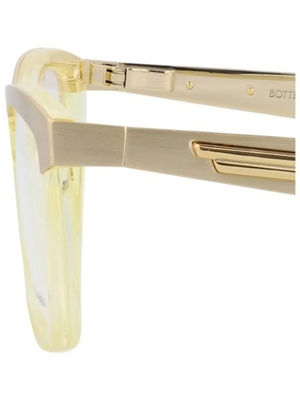 New Bottega Veneta Unisex Cat Eye Gold Gold Transparent Fashion Designer Eyeglas